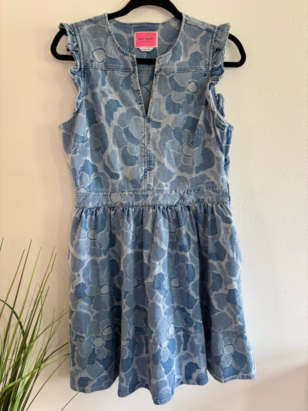 Kate Spade New York | Abstract Peony Denim Dress